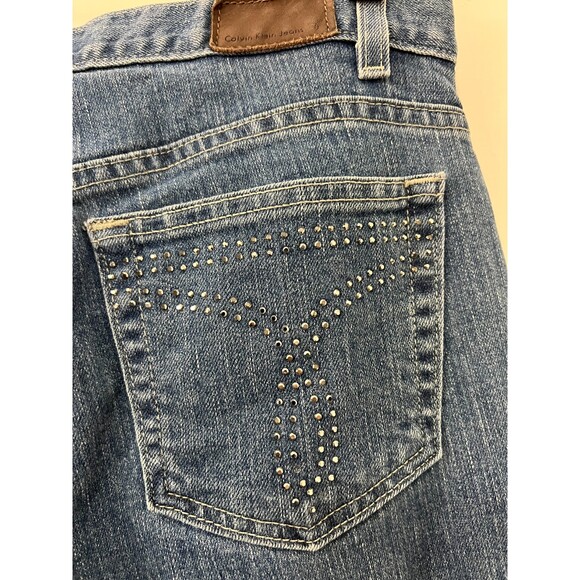 Calvin Klein Women's Bootcut Jeans with Jeweled Omega Pockets Size 8 - Picture 4 of 12